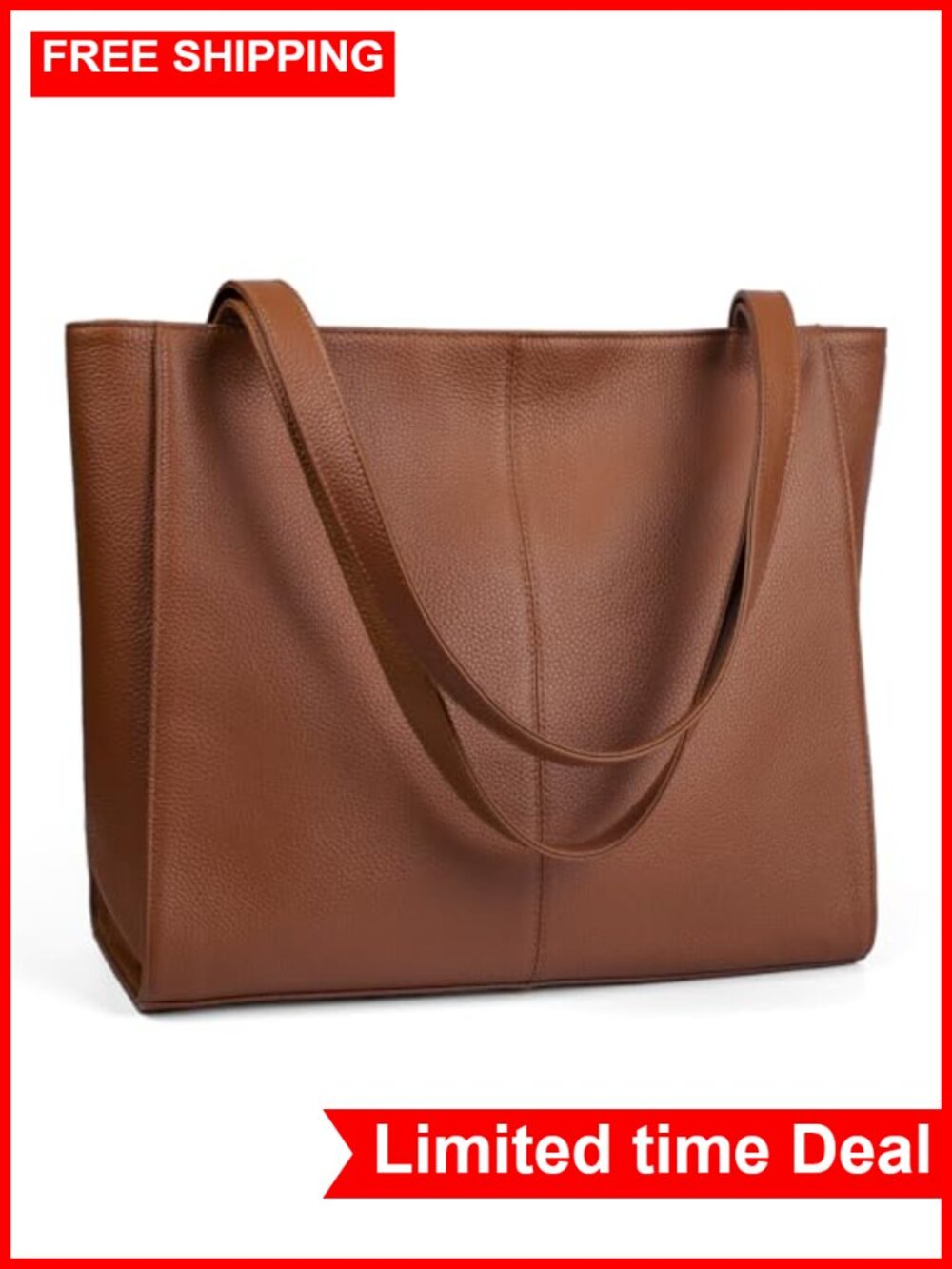 Genuine Leather Tote Bag Work Travel Laptop Purse Handbag